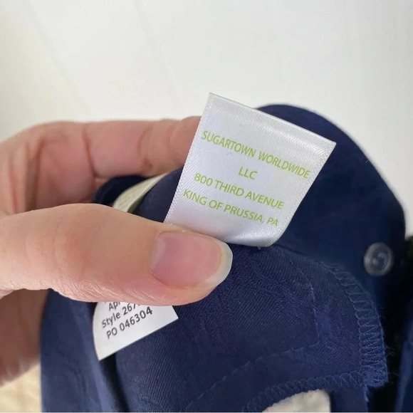 Lilly Pulitzer Womens Size 2 Navy Blue Ellie 4" Shorts Fringe Side Detail 26759 - Picture 13 of 15